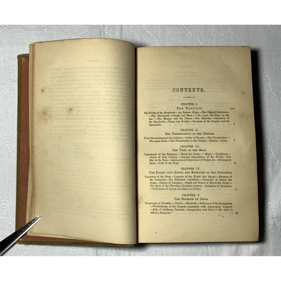 Antique 1874 The Life of Christ Hardcover Book Frederic Farrar Hurst & Company - Picture 14 of 16